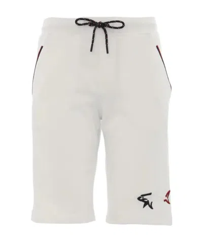 Paul & Shark Logo Embroidered Shorts In White