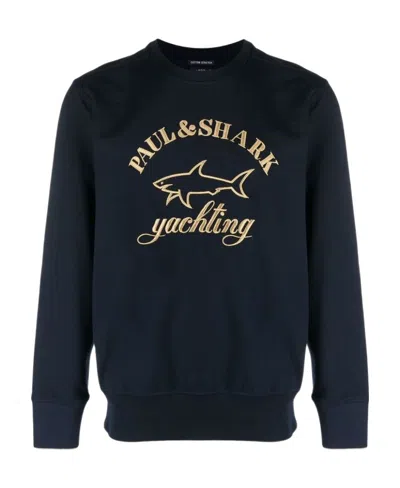 Paul & Shark Logo-embroidered Sweatshirt In Black