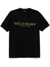 Paul & Shark Logo-embroidered T-shirt In Black