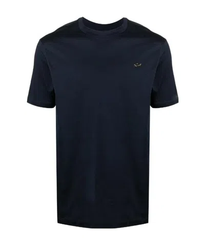 Paul & Shark Logo-embroidered T-shirt In Black