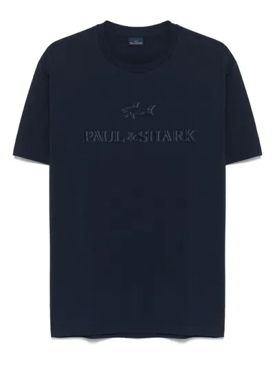 Paul & Shark Logo-embroidered T-shirt In Blue