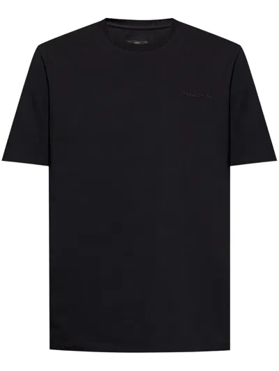 Paul & Shark Logo-embroidered T-shirt In Schwarz