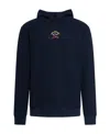 Paul & Shark Logo Hooded Sweater In Black
