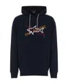 Paul & Shark Logo Hooded Sweater In Black
