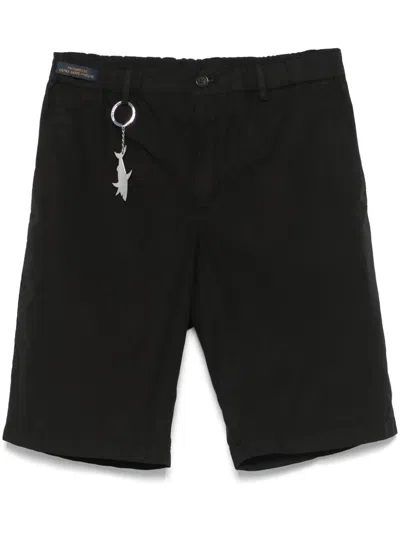 Paul & Shark Logo-keychain Bermuda Shorts In Black