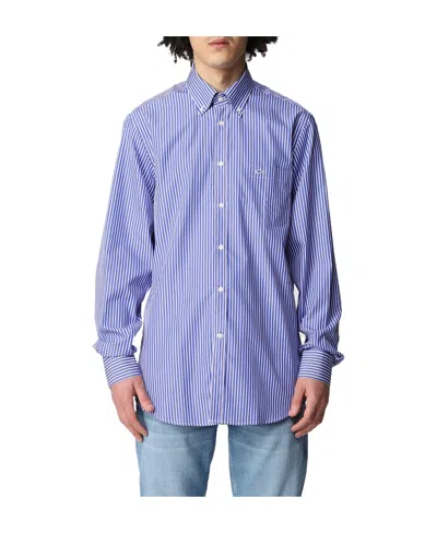 Paul & Shark Logo Long-sleeved Shirt In Blue