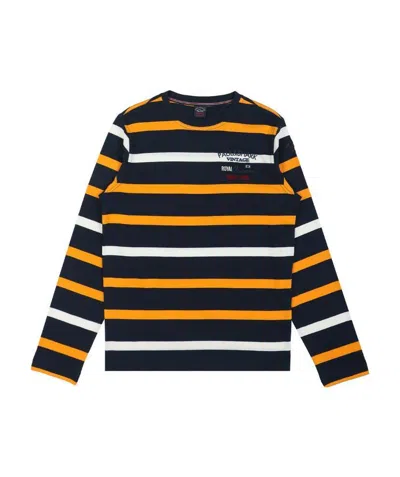 Paul & Shark Logo Long-sleeved T-shirt In Black