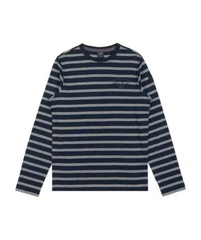 Paul & Shark Logo Long-sleeved T-shirt In Black