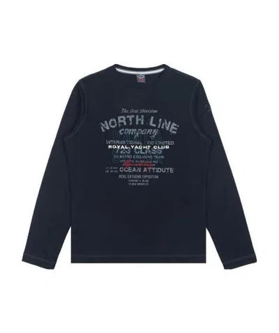 Paul & Shark Logo Long-sleeved T-shirt In Black