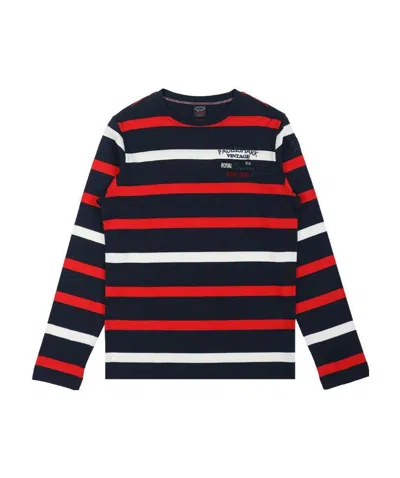 Paul & Shark Logo Long-sleeved T-shirt In Black