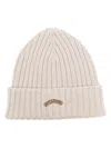 Paul & Shark Logo-patch Beanie In Neutrals