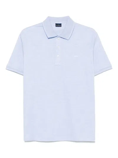 Paul & Shark Logo-patch Polo Shirt In Blue