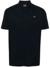 Paul & Shark Logo-patch Polo Shirt In Blue