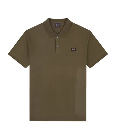 Paul & Shark Logo-patch Polo Shirt In Brown