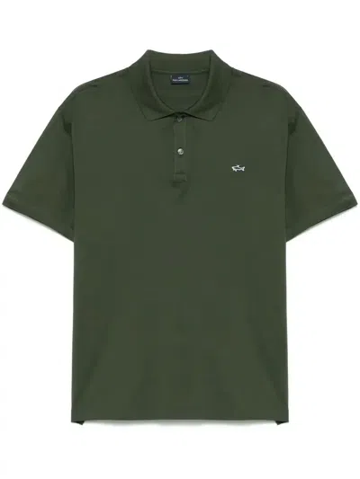 Paul & Shark Logo-patch Polo Shirt In Green