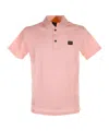 Paul & Shark Cotton Piqué Polo With Iconic Badge In Pink