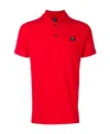 Paul & Shark Logo Patch Polo Shirt In Red