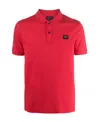 Paul & Shark Logo Patch Polo Shirt In Red