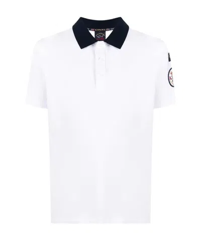 Paul & Shark Logo Patch Polo Shirt In White
