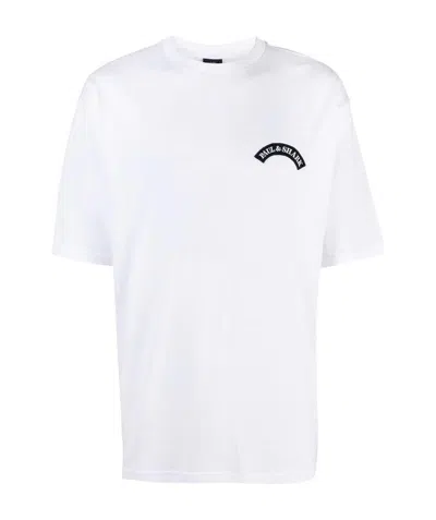 Paul & Shark Logo-patch Shark T-shirt In White