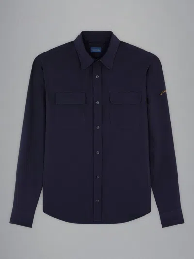 Paul & Shark Logo-patch Shirt In Blue