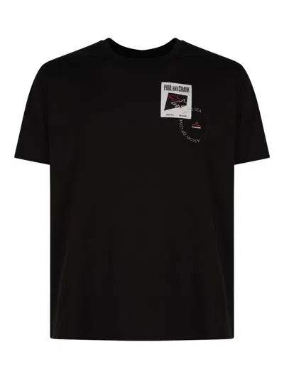 Paul & Shark Logo Patch T-shirt In Black