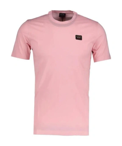 Paul & Shark Logo Patch T-shirt In Pink