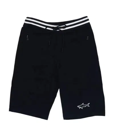 Paul & Shark Logo Pattern Shorts In Black