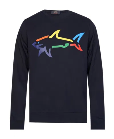 Paul & Shark Logo Pattern Sweater In Black