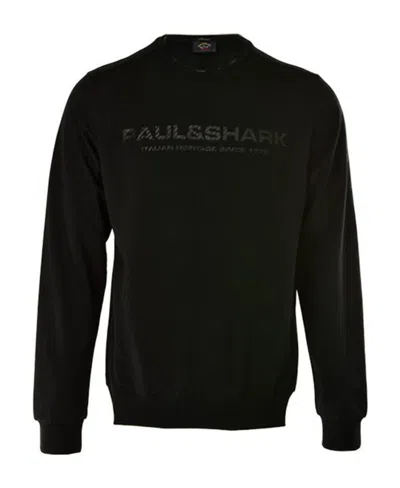 Paul & Shark Logo Pattern Sweater In Black