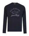Paul & Shark Logo Pattern Sweater In Blue