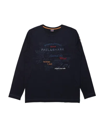 Paul & Shark Logo Pattern T-shirt In Black