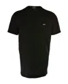 Paul & Shark Chest Shark Logo Piquet Polo In Black