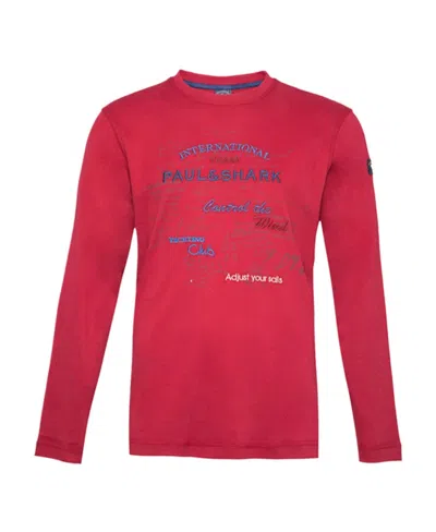 Paul & Shark Logo Pattern T-shirt In Red
