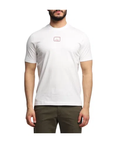 Paul & Shark Logo Pattern T-shirt In White