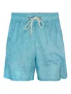 Paul & Shark Logo-plaque Swim Shorts In Blue