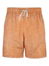 Paul & Shark Logo-plaque Swim Shorts In Orange