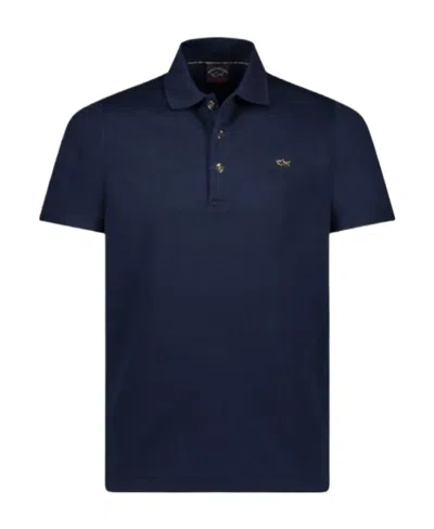 Paul & Shark Logo Polo Shirt In Black
