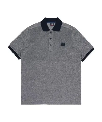 Paul & Shark Logo Polo Shirt In Gray