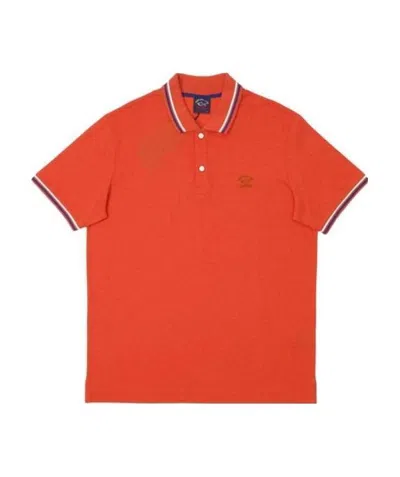 Paul & Shark Logo Polo Shirt In Red