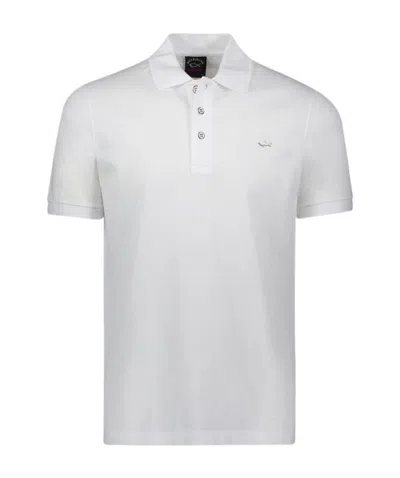 Paul & Shark Logo Polo Shirt In White