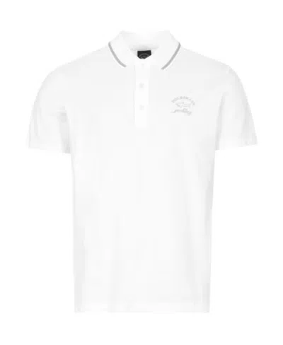 Paul & Shark Logo Polo Shirt In White