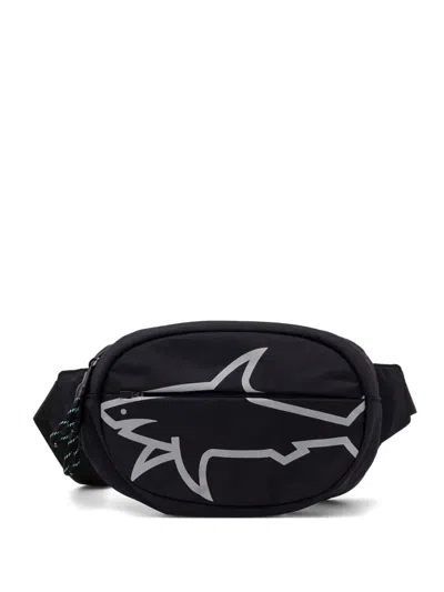 Paul & Shark Logo-print Belt Bag In Schwarz