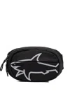 Paul & Shark Logo-print Belt Bag In Schwarz
