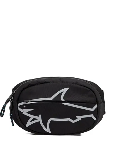 Paul & Shark Logo-print Belt Bag In Schwarz