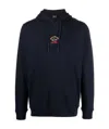 Paul & Shark Logo Print Hoodie In Black