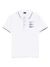 Paul & Shark Shark Print Cotton Polo Shirt Clothing In White