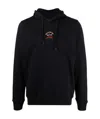 Paul & Shark Logo-print Pullover Hoodie In Black
