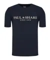 Shop Paul & Shark Logo-print Short-sleeve T-shirt In Dark Blue