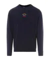 Paul & Shark Logo Print Sweatshirt In Black